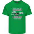 I Crash Them Too Funny Drone Pilot Mens Cotton T-Shirt Tee Top Irish Green