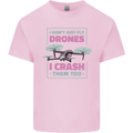 I Crash Them Too Funny Drone Pilot Mens Cotton T-Shirt Tee Top Light Pink