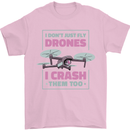 I Crash Them Too Funny Drone Pilot Mens T-Shirt 100% Cotton Light Pink