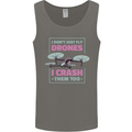 I Crash Them Too Funny Drone Pilot Mens Vest Tank Top Charcoal