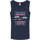 I Crash Them Too Funny Drone Pilot Mens Vest Tank Top Navy Blue