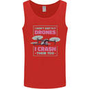 I Crash Them Too Funny Drone Pilot Mens Vest Tank Top Red