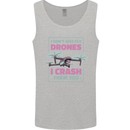 I Crash Them Too Funny Drone Pilot Mens Vest Tank Top Sports Grey