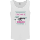 I Crash Them Too Funny Drone Pilot Mens Vest Tank Top White