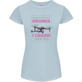 I Crash Them Too Funny Drone Pilot Womens Petite Cut T-Shirt Light Blue