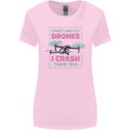I Crash Them Too Funny Drone Pilot Womens Wider Cut T-Shirt Light Pink