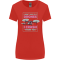 I Crash Them Too Funny Drone Pilot Womens Wider Cut T-Shirt Red