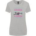 I Crash Them Too Funny Drone Pilot Womens Wider Cut T-Shirt Sports Grey