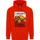 I Crushed 100 Days of School Monster Truck Childrens Kids Hoodie Bright Red