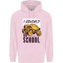 I Crushed 100 Days of School Monster Truck Childrens Kids Hoodie Light Pink