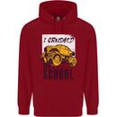 I Crushed 100 Days of School Monster Truck Childrens Kids Hoodie Red