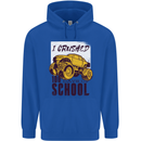 I Crushed 100 Days of School Monster Truck Childrens Kids Hoodie Royal Blue