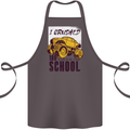 I Crushed 100 Days of School Monster Truck Cotton Apron 100% Organic Dark Grey
