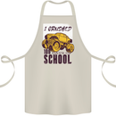 I Crushed 100 Days of School Monster Truck Cotton Apron 100% Organic Natural