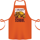 I Crushed 100 Days of School Monster Truck Cotton Apron 100% Organic Orange