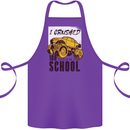 I Crushed 100 Days of School Monster Truck Cotton Apron 100% Organic Purple
