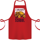 I Crushed 100 Days of School Monster Truck Cotton Apron 100% Organic Red