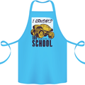 I Crushed 100 Days of School Monster Truck Cotton Apron 100% Organic Turquoise