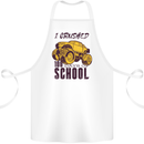I Crushed 100 Days of School Monster Truck Cotton Apron 100% Organic White