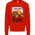 I Crushed 100 Days of School Monster Truck Kids Sweatshirt Jumper Bright Red