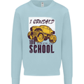 I Crushed 100 Days of School Monster Truck Kids Sweatshirt Jumper Light Blue