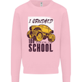 I Crushed 100 Days of School Monster Truck Kids Sweatshirt Jumper Light Pink