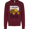 I Crushed 100 Days of School Monster Truck Kids Sweatshirt Jumper Maroon