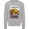 I Crushed 100 Days of School Monster Truck Kids Sweatshirt Jumper Sports Grey
