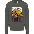 I Crushed 100 Days of School Monster Truck Kids Sweatshirt Jumper Storm Grey