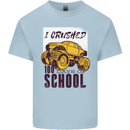 I Crushed 100 Days of School Monster Truck Kids T-Shirt Childrens Light Blue