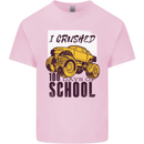 I Crushed 100 Days of School Monster Truck Kids T-Shirt Childrens Light Pink