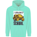 I Crushed 100 Days of School Monster Truck Mens 80% Cotton Hoodie Peppermint
