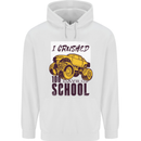 I Crushed 100 Days of School Monster Truck Mens 80% Cotton Hoodie White
