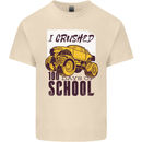 I Crushed 100 Days of School Monster Truck Mens Cotton T-Shirt Tee Top Natural