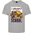 I Crushed 100 Days of School Monster Truck Mens Cotton T-Shirt Tee Top Sports Grey