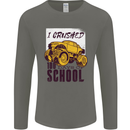 I Crushed 100 Days of School Monster Truck Mens Long Sleeve T-Shirt Charcoal