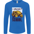 I Crushed 100 Days of School Monster Truck Mens Long Sleeve T-Shirt Royal Blue