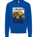 I Crushed 100 Days of School Monster Truck Mens Sweatshirt Jumper Royal Blue