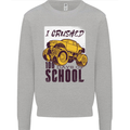 I Crushed 100 Days of School Monster Truck Mens Sweatshirt Jumper Sports Grey
