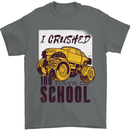 I Crushed 100 Days of School Monster Truck Mens T-Shirt Cotton Gildan Charcoal