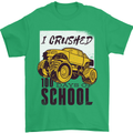 I Crushed 100 Days of School Monster Truck Mens T-Shirt Cotton Gildan Irish Green