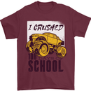 I Crushed 100 Days of School Monster Truck Mens T-Shirt Cotton Gildan Maroon