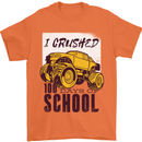I Crushed 100 Days of School Monster Truck Mens T-Shirt Cotton Gildan Orange