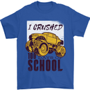 I Crushed 100 Days of School Monster Truck Mens T-Shirt Cotton Gildan Royal Blue