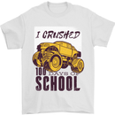 I Crushed 100 Days of School Monster Truck Mens T-Shirt Cotton Gildan White