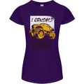 I Crushed 100 Days of School Monster Truck Womens Petite Cut T-Shirt Purple