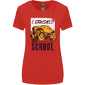 I Crushed 100 Days of School Monster Truck Womens Wider Cut T-Shirt Red