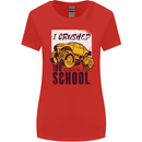 I Crushed 100 Days of School Monster Truck Womens Wider Cut T-Shirt Red