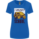 I Crushed 100 Days of School Monster Truck Womens Wider Cut T-Shirt Royal Blue