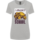 I Crushed 100 Days of School Monster Truck Womens Wider Cut T-Shirt Sports Grey